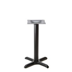 Braga-22 Dining Height Stamped Steel X Style Black Pedestal Table Base. 