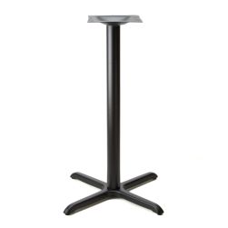 Braga-30 Stamped Steel X Style Black Pedestal Table Base. 