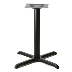Braga-30 Stamped Steel X Style Black Pedestal Table Base. 