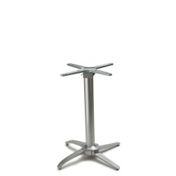 No-Rock Terrace Metallic Silver - Self Stabilizing Table Base - Dining Height (28")