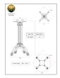 Bruni 4 Pub Height Table Base Specifications