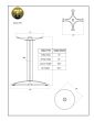 JR18 Black Table Base - Specifications