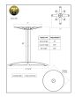 JR22 Black Table Base - Specifications