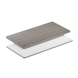 Reversible Laminate Top - 30" x 60" - White + Gray