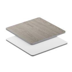Reversible Laminate Top - 36" Square - White + Gray