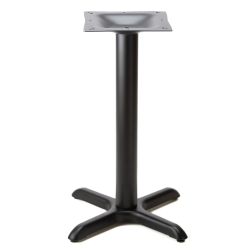 Braga-22 Stamped Steel X Style Black Pedestal Table Base. 