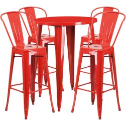 30" Round Metal Bar Table Table Set