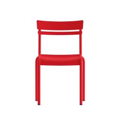 Leighton Indoor Outdoor Steel Restaurant Chair Red