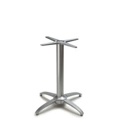 No-Rock Avenue Metallic Silver - Self Stabilizing Table Base - Dining Height (28")