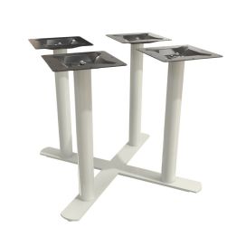 Ravello-40X Taupe X Style Pedestal Metal Table Base