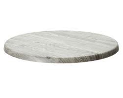 Round Topalit Table Top in Urban Spruce Finish (Grey Wood)