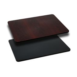 Reversible Laminate Top - 30" x 42" - Black + Mahogany