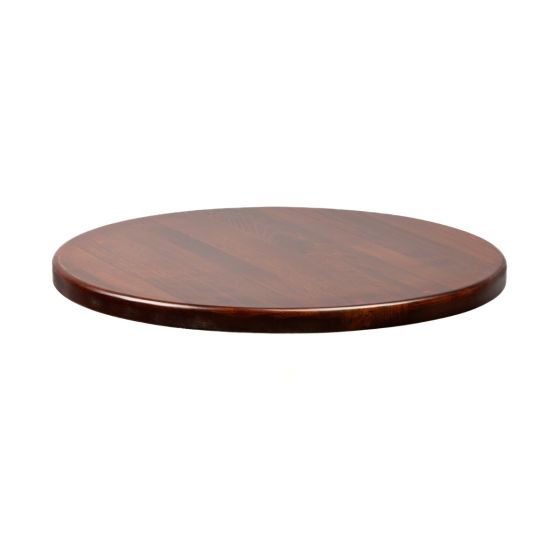 Solid Wood Table Top - Dark Walnut Finish - 30 Inch Round