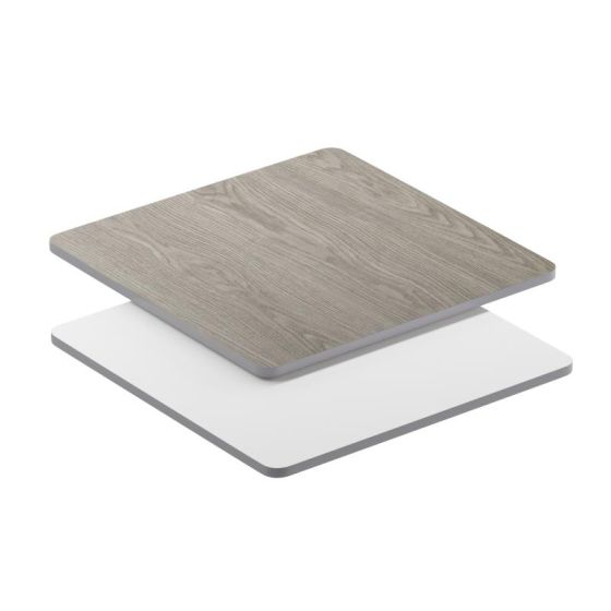 Reversible Laminate Top - 36" Square - White + Gray