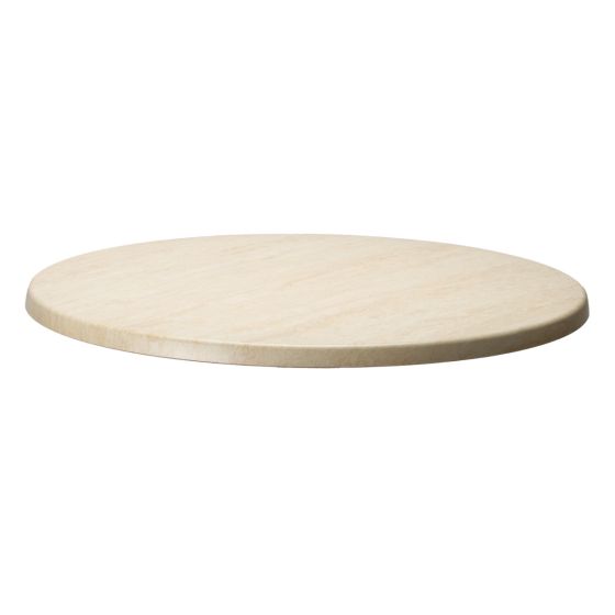 24" Round Topalit Table Top - Travertine