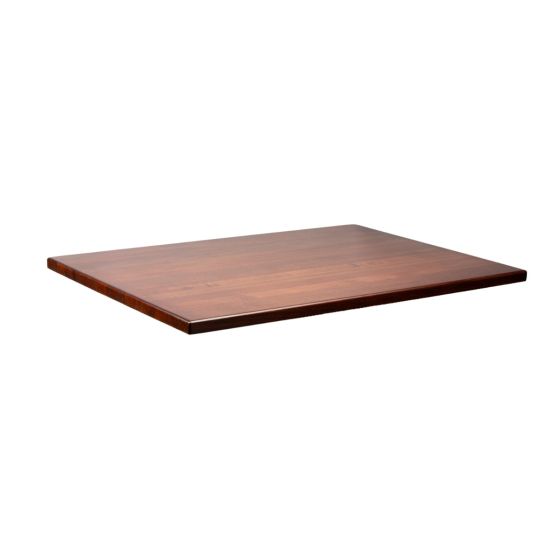 Solid Wood Table Top Rectangular Dark Walnut Finish