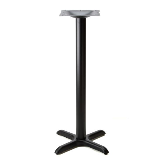 Braga-22 Stamped Steel X Style Black Pedestal Table Base. 
