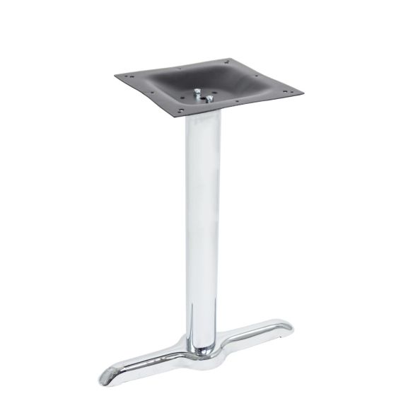Braga-22T Chrome Table Base - Dining Height (28 1/4")