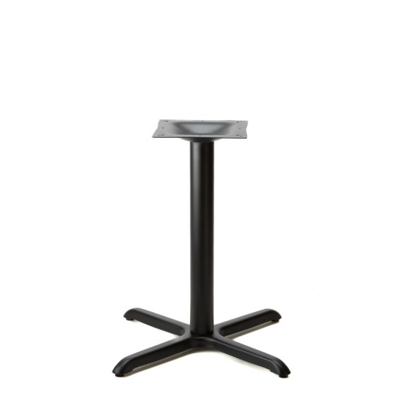 Braga-30 Stamped Steel X Style Black Pedestal Table Base. 