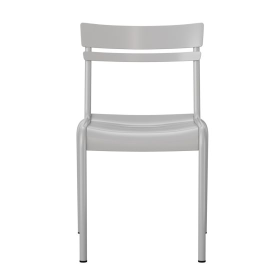 Leighton Indoor Outdoor Restaurant Chair Silver