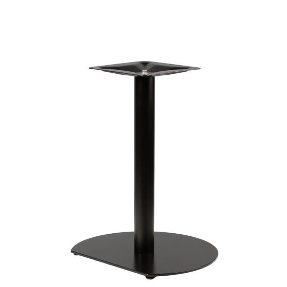 Ravello-22D Black D-Style Pedestal Metal Table Base