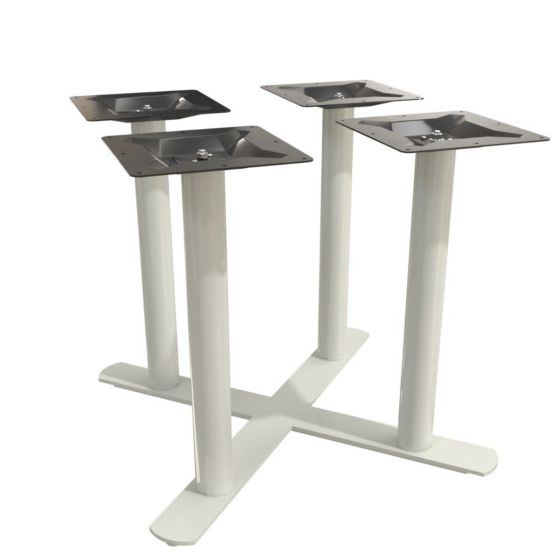 Ravello-40X Taupe X Style Pedestal Metal Table Base