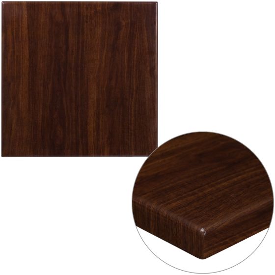 High-Gloss Resin Table Top - Walnut