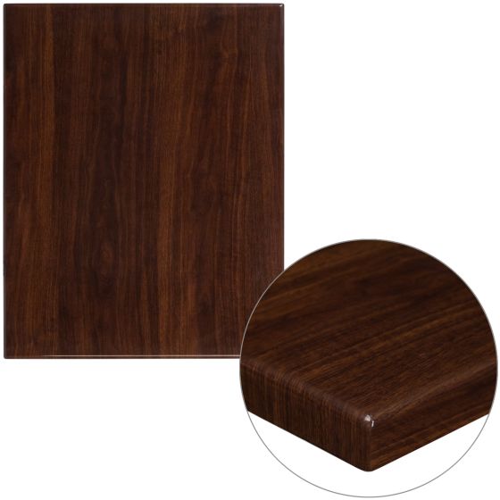 High-Gloss Resin Table Top - Walnut