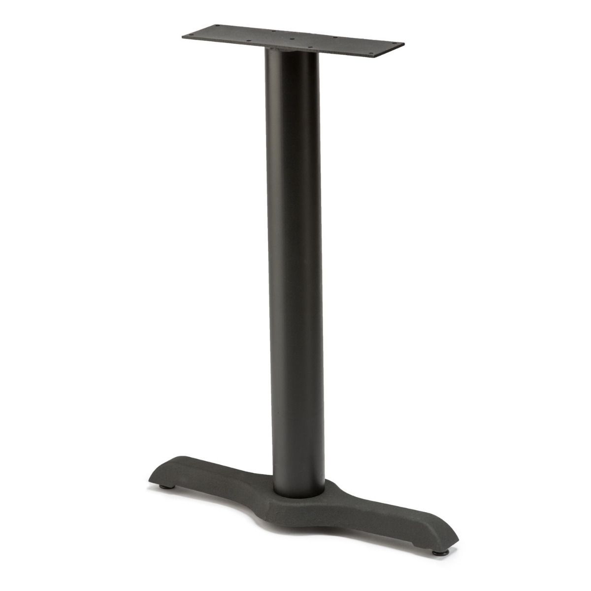 thumbnail image 2 of Set Of 2 Recessed Mount Pedestal Table Leg Bases - 6 1/4 Inch For 2 1/4 Inch Pole - Black 2 of 6