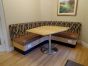 Argent Series Table Base in Custom Banquette