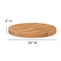 Butcher Block Style Table Top - 24" Round