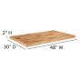 Butcher Block Style Table Top - 30" x 48" Rectangle