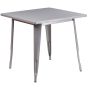 32" Square Metal Dining Table Se