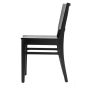Galleria Solid Wood Restaurant Dining Chair - Black