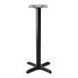 Braga-22 Stamped Steel X Style Black Pedestal Table Base. 