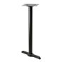 Braga-22T Stamped Steel T Style Black Pedestal Table Base. 