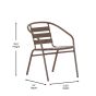 Steel Indoor & Outdoor Slat Back Chair - Bronze