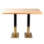 Deco-18T Dual Tone T-Style Table Bases with Natural Hardwood Top (Not included)