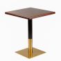 Deco Square Base with Dark Walnut Table Top