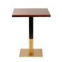 Deco Square Base with Square Dark Walnut Table Top (Not Included)