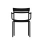 Leighton Indoor Outdoor Steel Stackable Restaurant Chair Black