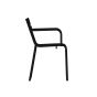 Leighton Indoor Outdoor Steel Stackable Restaurant Chair Black