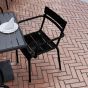 Leighton Indoor Outdoor Steel Stackable Restaurant Chair Black
