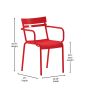 Leighton Indoor Outdoor Stackable Restaurant Chair Red