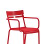 Leighton Steel Stackable Arm Chair Red