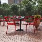 Leighton Indoor Outdoor Stackable Restaurant Chair Red
