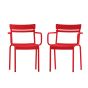 Leighton Indoor Outdoor Stackable Restaurant Chair Red