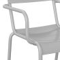 Leighton Steel Stackable Arm Chair Silver