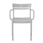 Leighton Steel Stackable Arm Chair Silver