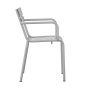 Leighton Steel Stackable Arm Chair Silver